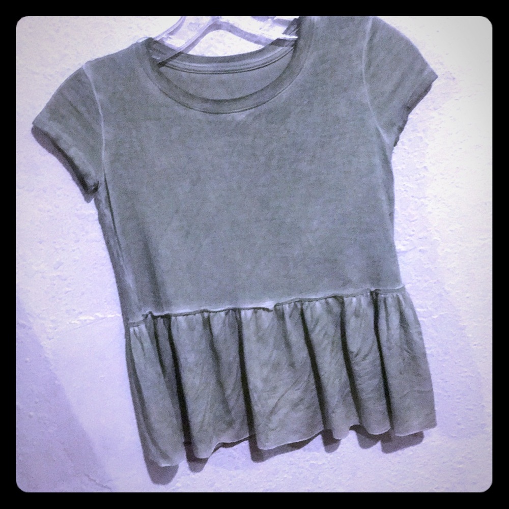 Sage Oil Wash Knit Peplum!!